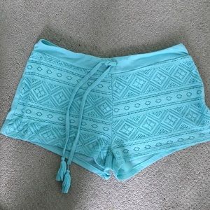 Light teal shorts
